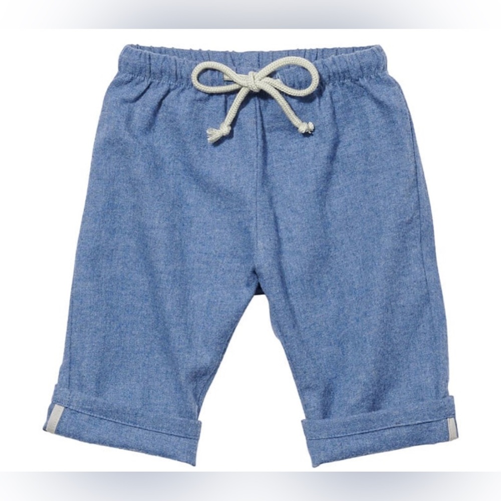 Oso & Me Baby Bowie Pants in Blue Flannel, size 24 mo